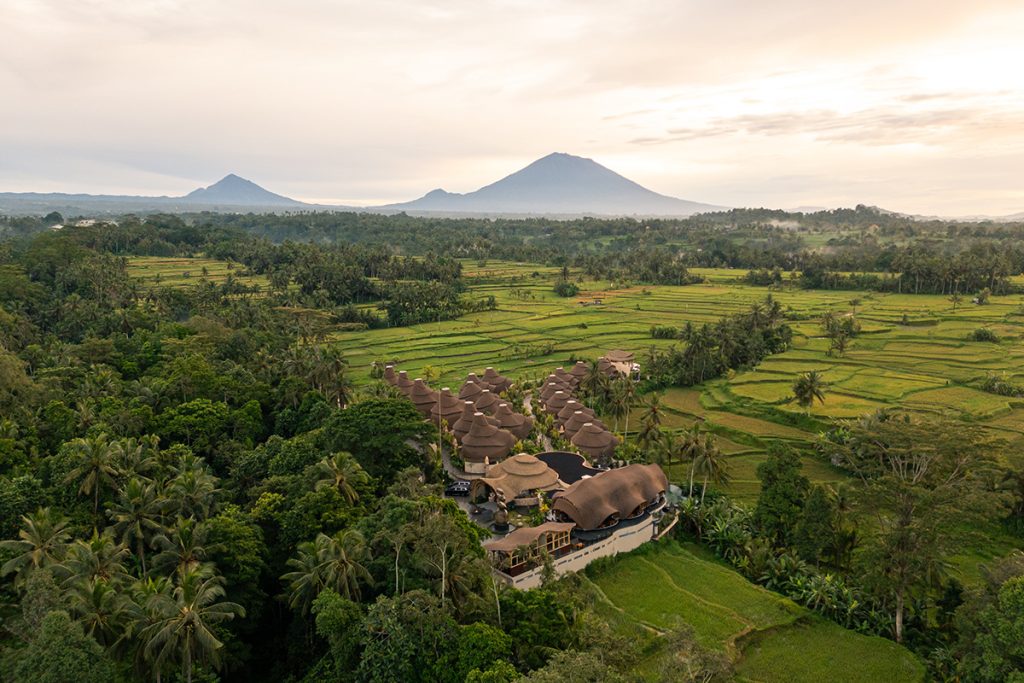 Equipoise Resort overlooks layered rice terraces 
