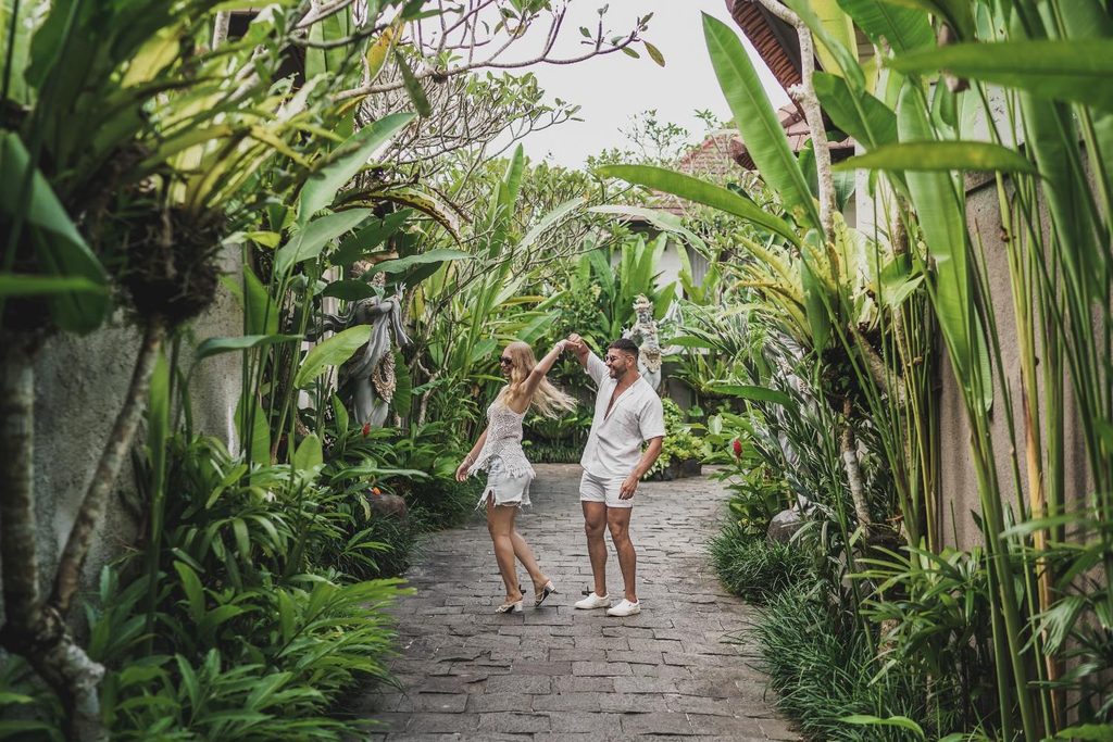 a couple enjoying at resort